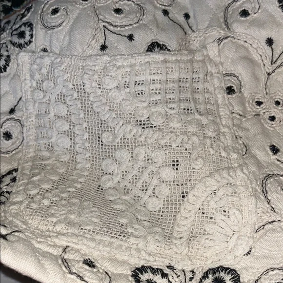 POL Large Floral Patchwork Jacket - Black and White - Picture 8 of 11